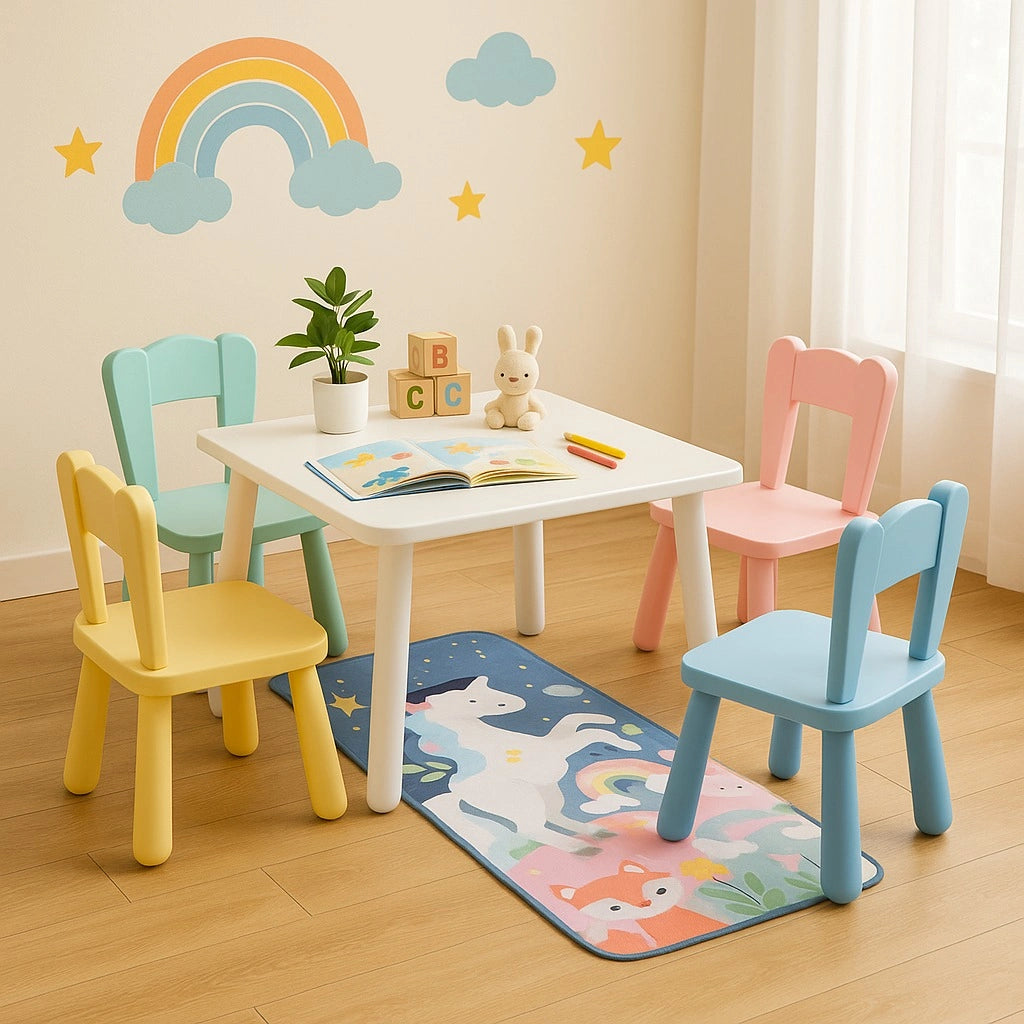 Chair and tables